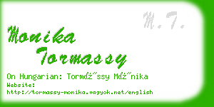 monika tormassy business card